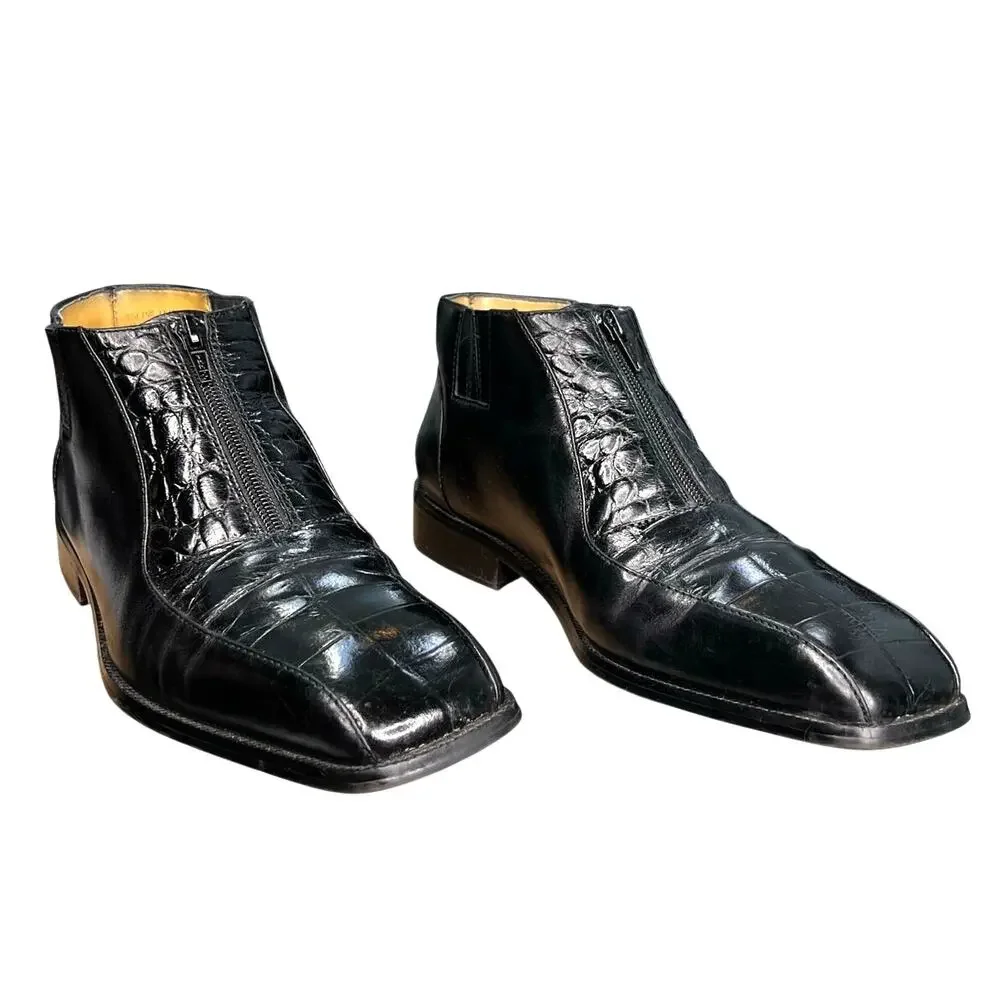 Vintage Georgia Brutini Men’s Black Leather Chukka Boots Size US 8.5